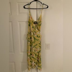 Reformation floral wrap dress